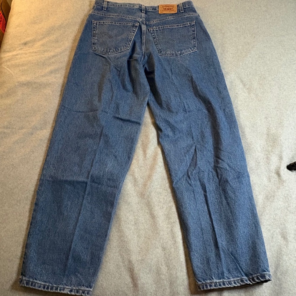 Levis 560 Loose Fit Tapered Leg Jeans Mens 38x32 Blue Denim Vintage 90s Skater - Picture 7 of 13